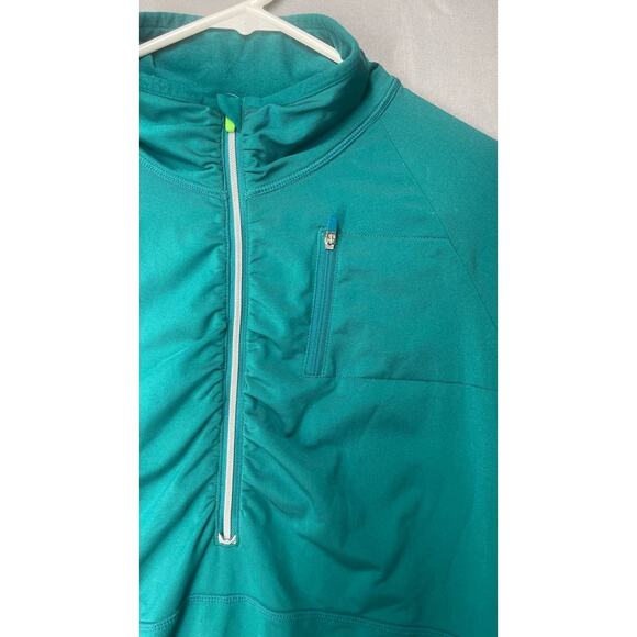 Athleta Alacrity Half Zip Jacket Pullover Green Teal Sz XL Running Workout Gym - Picture 11 of 13
